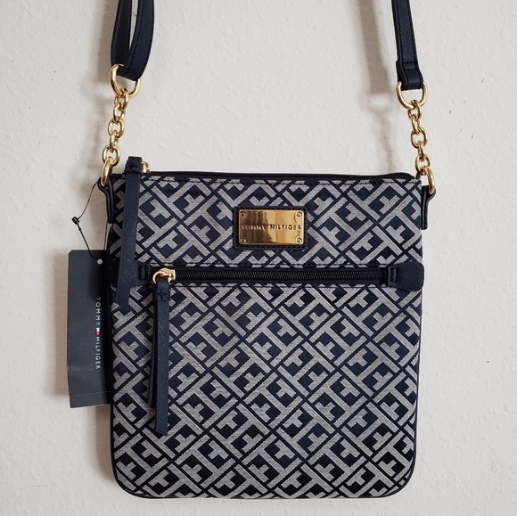 tommy hilfiger monogram crossover bag